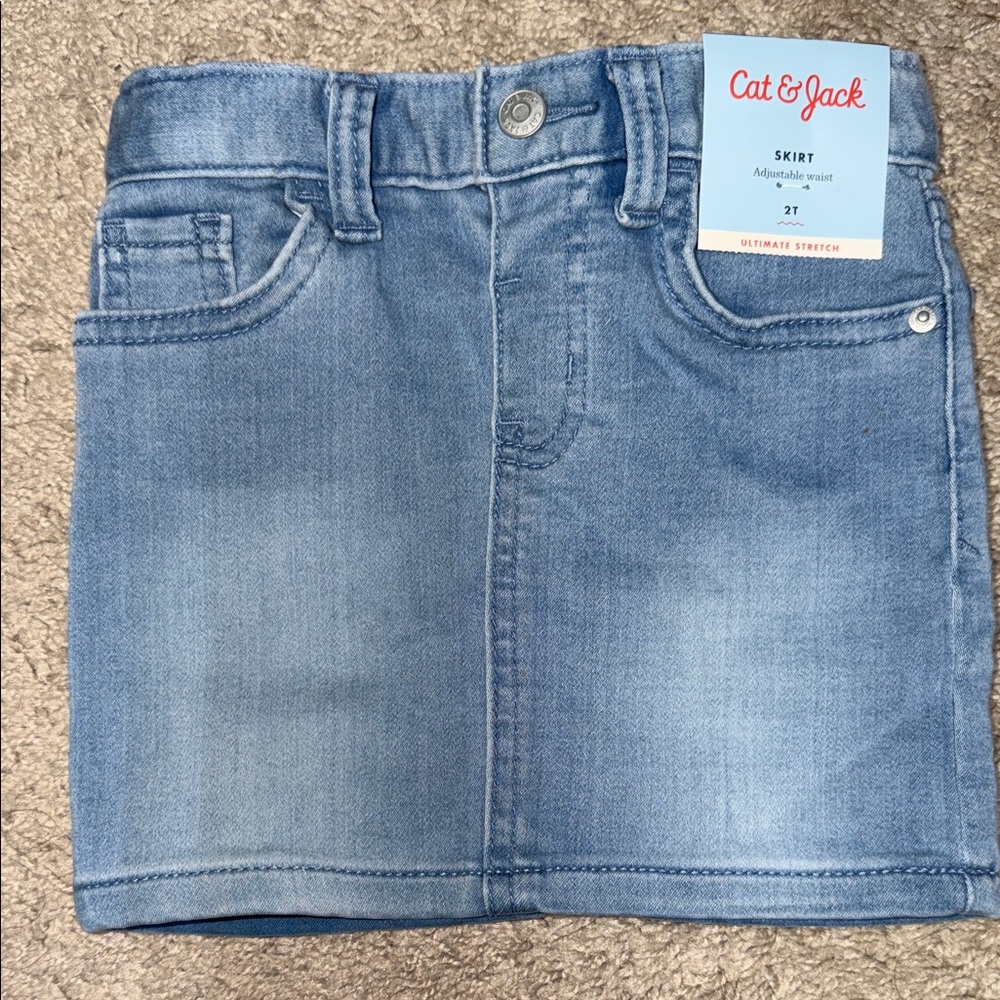 Cat & Jack Blue Denim Kids Skirt